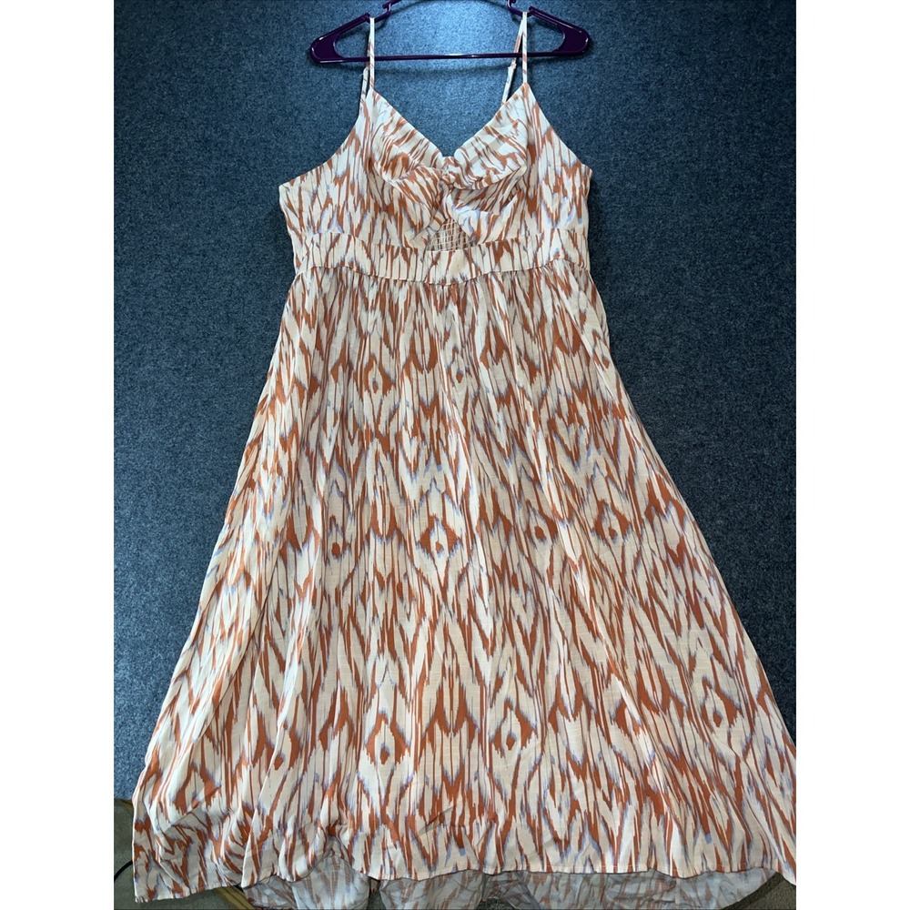 Nine West Multicolor Geometric Hi-Low Sundress V-Neck Straps XXL‎